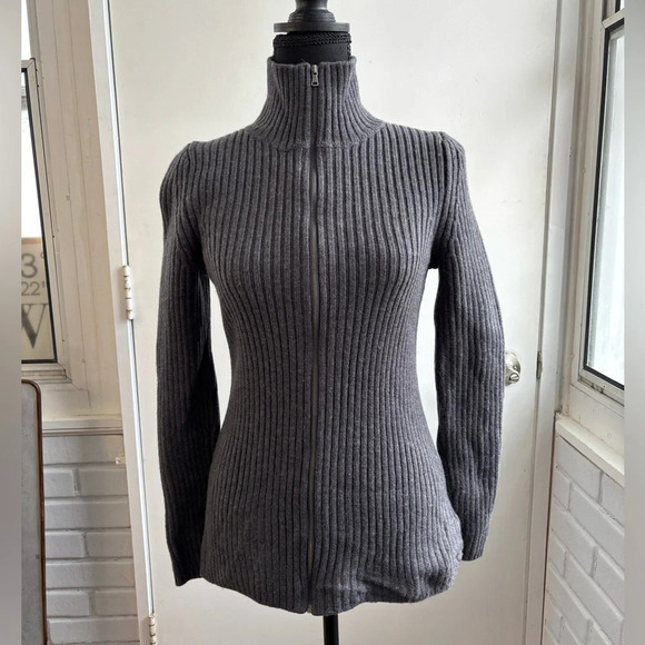 Talbots Pure Merino Wool Turtleneck Zip sweater - Picture 1 of 8